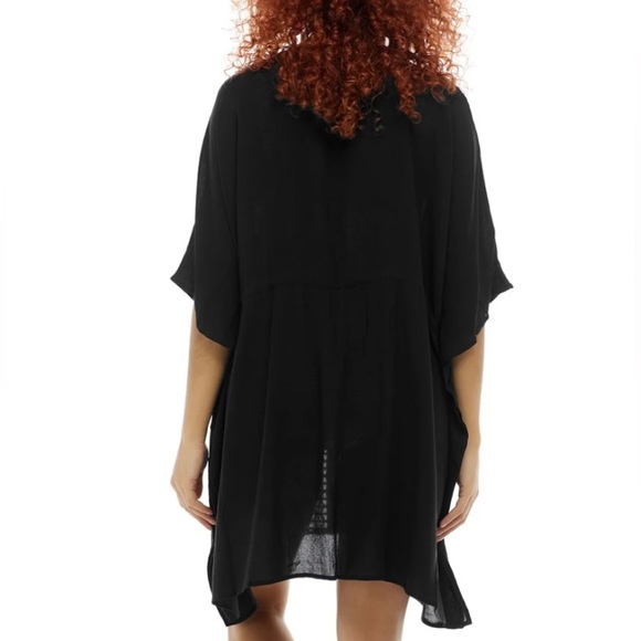 SYKE Joy KIMONO Mauve Swim Cover-up One Size Tassel Tie - Picture 14 of 15